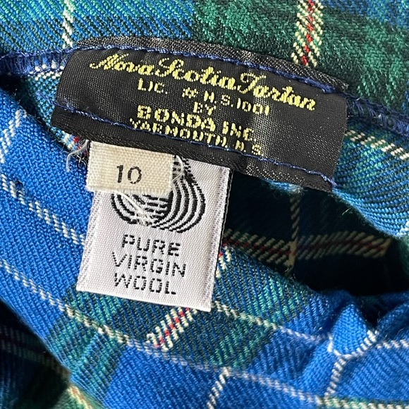 VINTAGE Nova Scotia Tartan Pure Wool Pleated Wrap Skirt - Picture 8 of 8